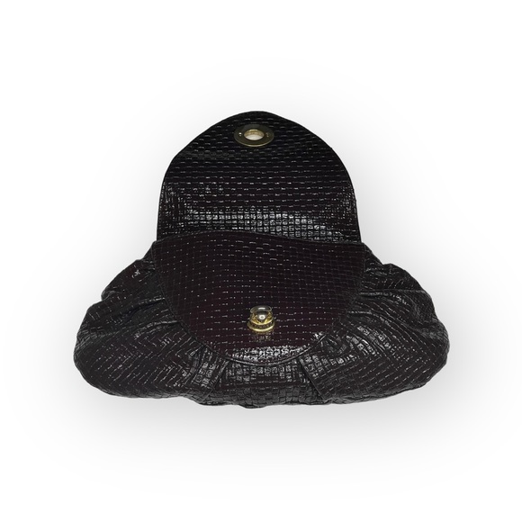 Goldenbleu ♛ Katie Woven Clutch Handbag Evening Bag ♛ Amethyst Patent Leather ♛ - Picture 8 of 16